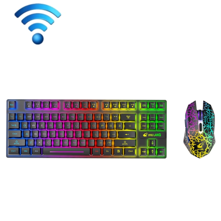 Lisslune | ZIYOU LANG T87 Gaming Illuminated Wireless Keyboard and Mouse Set (Black)