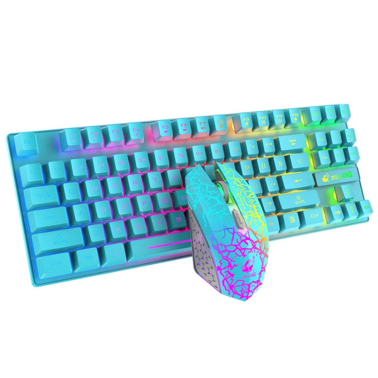 Lisslune | ZIYOU LANG T87 Gaming Illuminated Wireless Keyboard and Mouse Set (Blue)