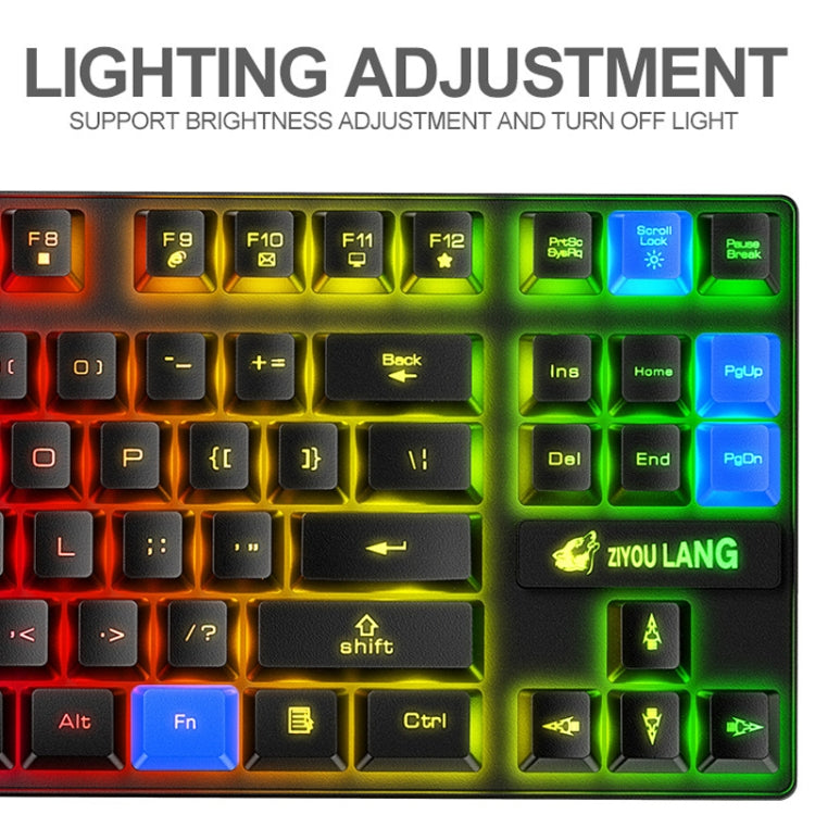 Lisslune | ZIYOU LANG T87 Gaming Illuminated Wireless Keyboard and Mouse Set (Blue)