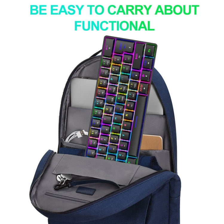 Lisslune | ZIYOU LANG T60 62-Key RGB Illuminated Mechanical Wired Keyboard, Cable Length: 1.5 m (Blue Green Shaft)
