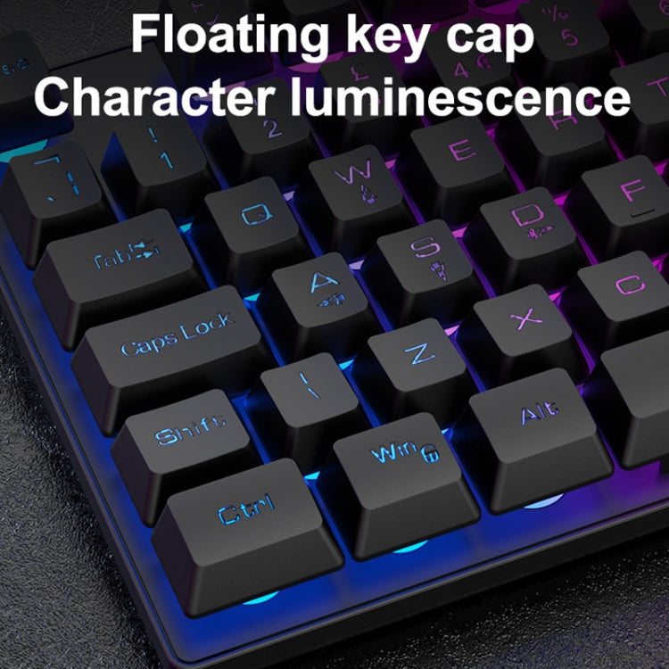 Lisslune | ZIYOU LANG T2 88 Keys Gaming Mechanical Illuminated Keyboard and Mouse Set, Cable Length: 1.6m(White)
