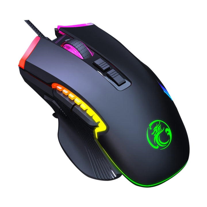 Lisslune | IMICE T70 8-Button 7200DPI RGB Lighting Programmable Wired Gaming Mouse, Cable Length: 1.8 m (Black)