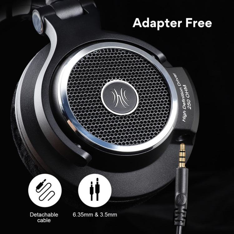 Lisslune | OneOdio M80 Open Three-Band Balanced Monitor Mixer Studio DJ HIFI Wired Headset, Cable Length: 3m (Black)