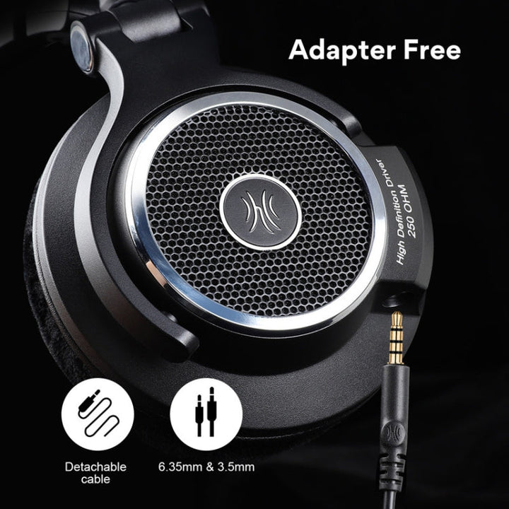 Lisslune | OneOdio M80 Open Three-Band Balanced Monitor Mixer Studio DJ HIFI Wired Headset, Cable Length: 3m (Black)