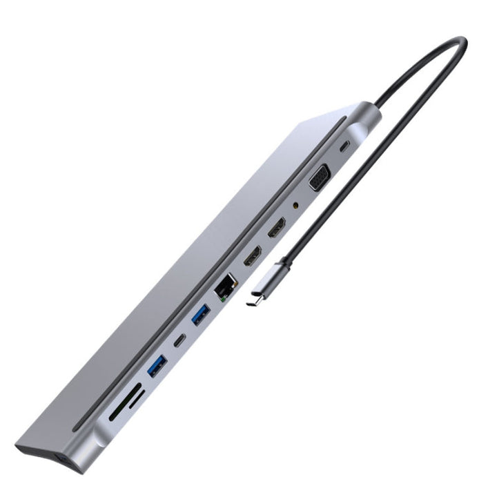 Lisslune | 12 In 1 Type C Laptop Smart Docking Station (Gray)