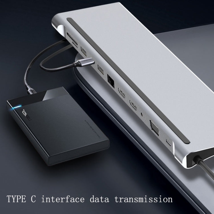 Lisslune | 12 In 1 Type C Laptop Smart Docking Station (Gray)