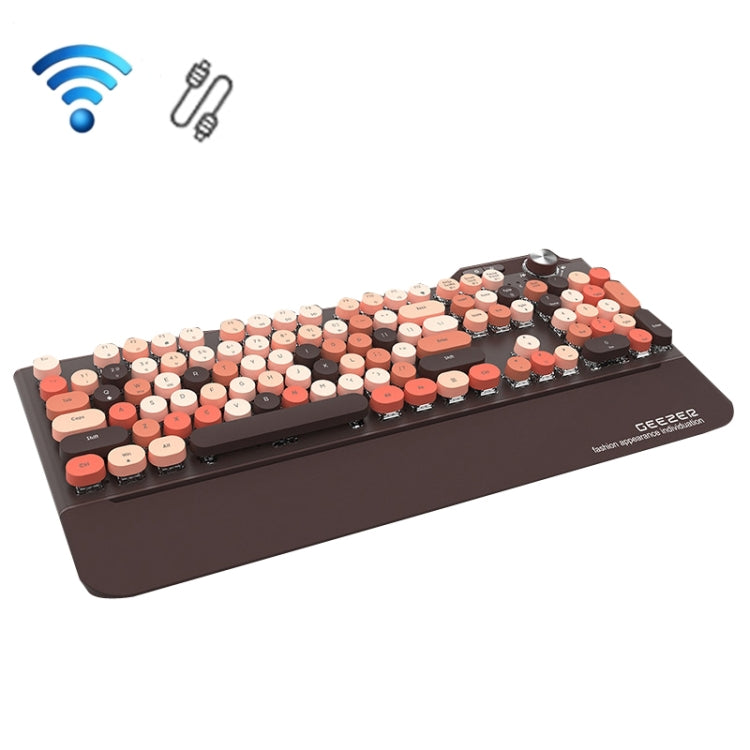 Lisslune | Mofii GEEZER G7 107 Keys Wired / Wireless / Bluetooth Three Modes Mechanical Keyboard, Cable Length: 1.5 m (Brown)