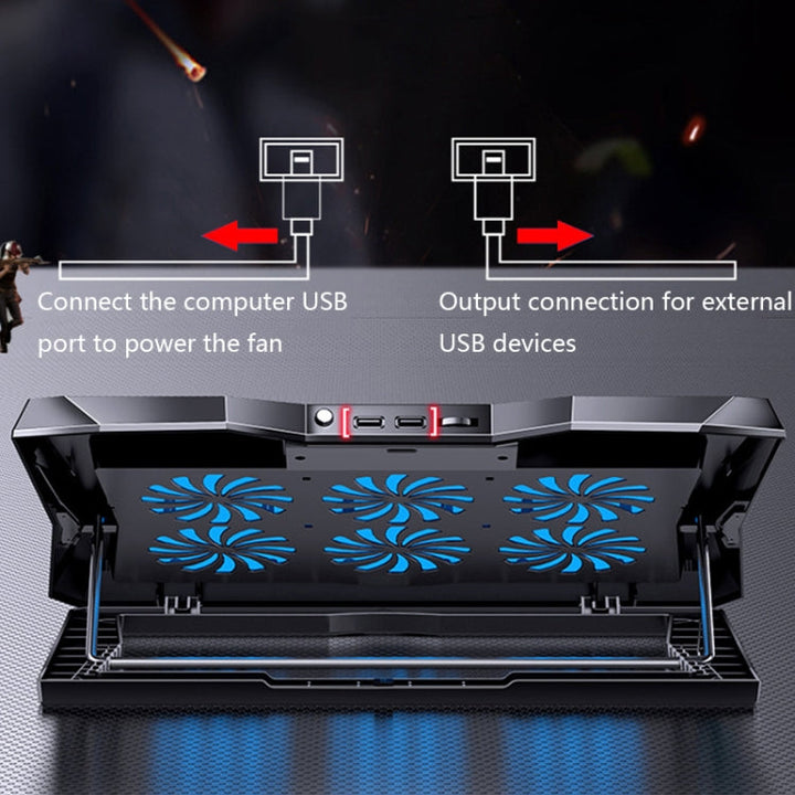 Lisslune | MC Q3 Lifting and Foldable Laptop Cooler (Black)
