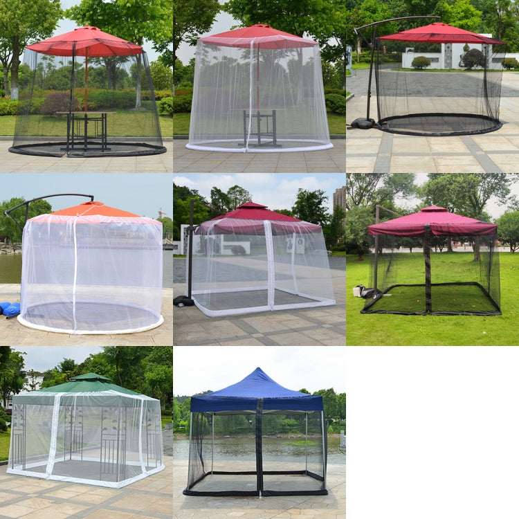 Lisslune | HY-0205 300 x 230 cm Outdoor Sun Umbrella Anti-Mosquito Net Cover, Dimensions: Folding Tents (Black)