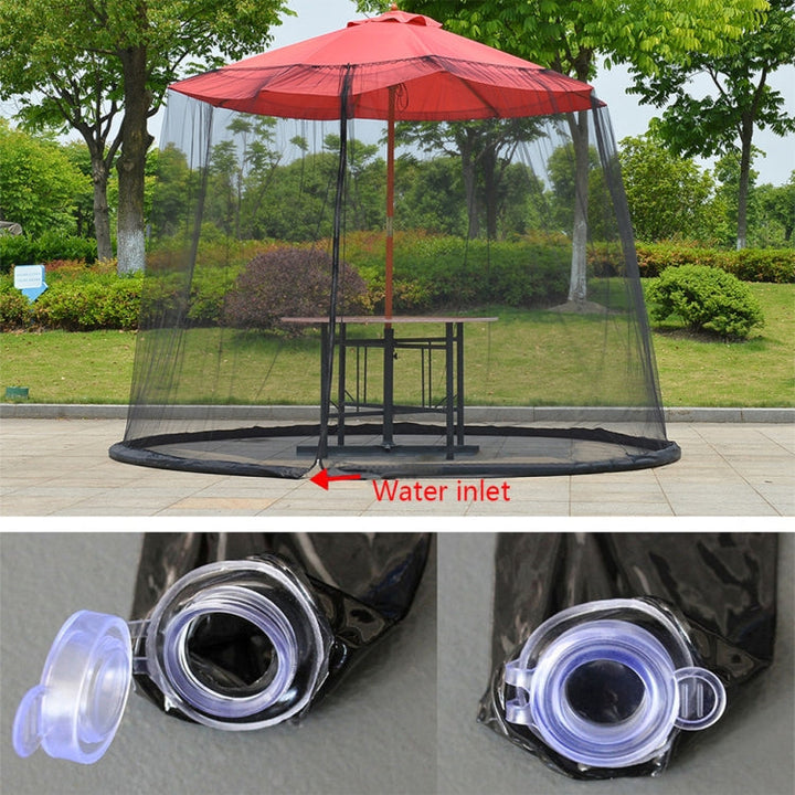 Lisslune | HY-0205 300 x 230 cm Outdoor Sun Umbrella Anti-Mosquito Net Cover, Dimensions: Folding Tents (Black)