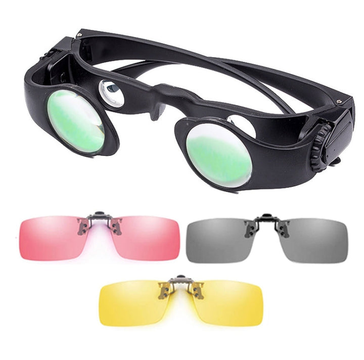 Lisslune | 8x Fishing Binoculars Zoomable Telescope Glasses ,Style: Telescope+Three-color Clip