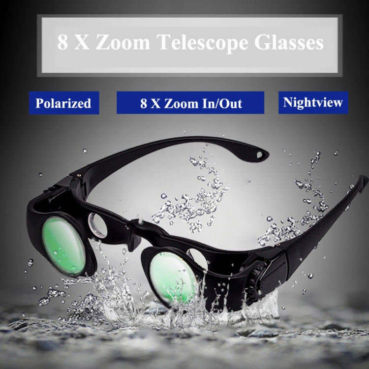 Lisslune | 8x Fishing Binoculars Zoomable Telescope Glasses ,Style: Telescope+Three-color Clip