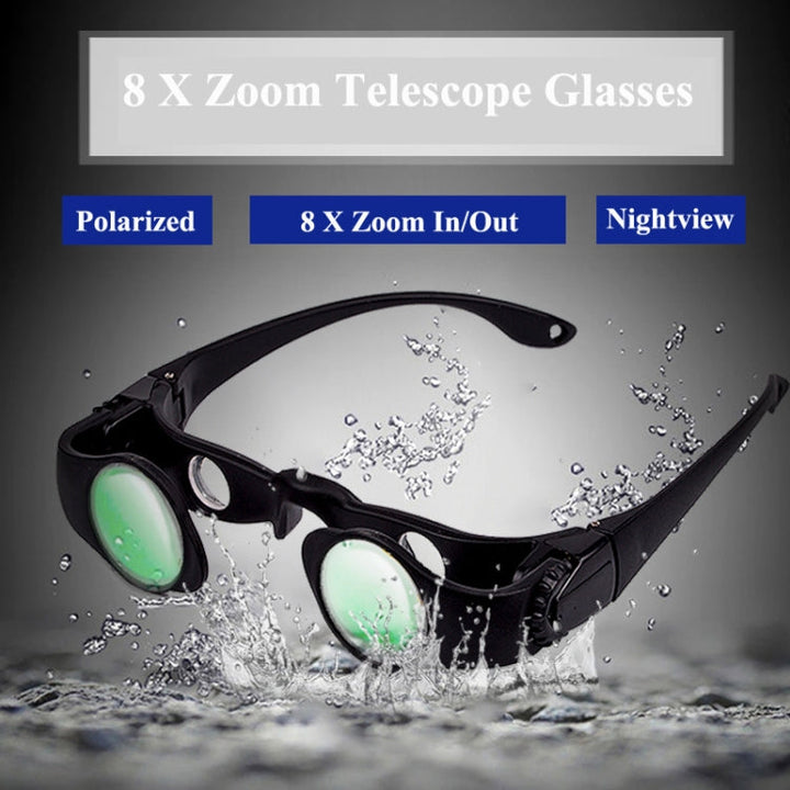 Lisslune | 8x Fishing Binoculars Zoomable Telescope Glasses ,Style: Telescope+Three-color Clip