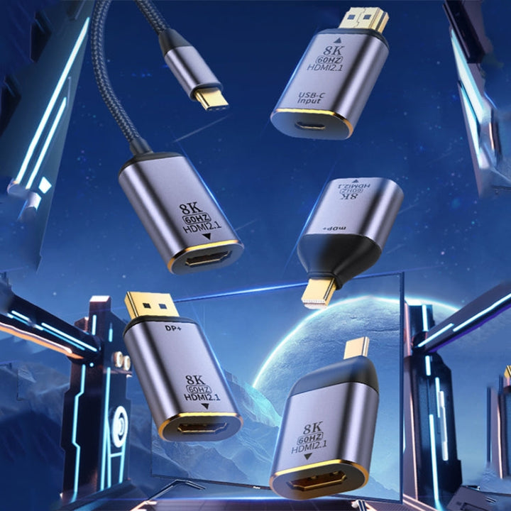Lisslune | Type-C Male to HDMI Female 8K Converter, Style: 8K-001