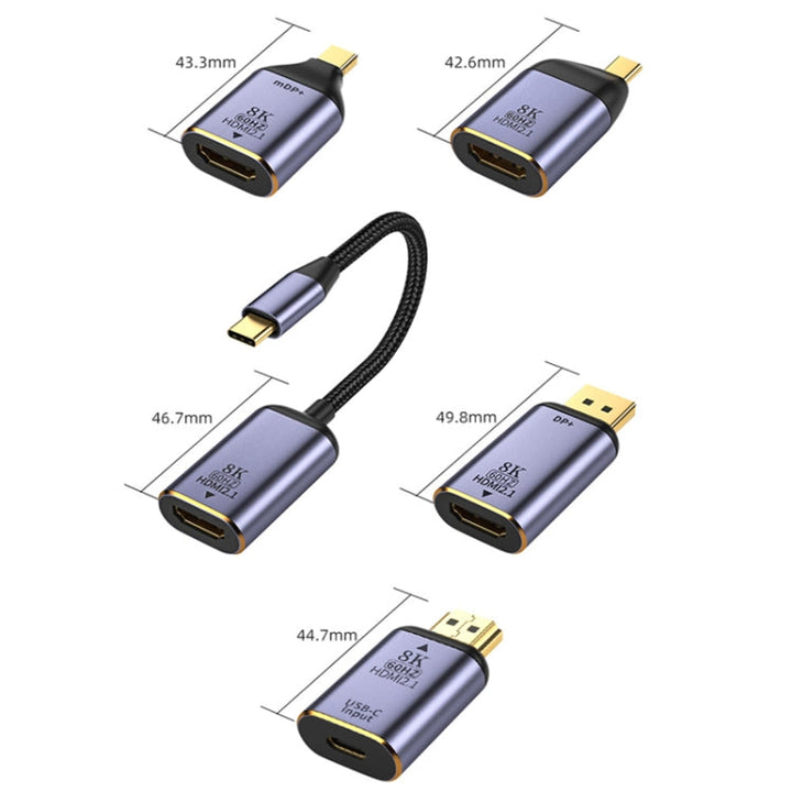 Lisslune | Type-C Male to HDMI Female 8K Converter, Style: 8K-001