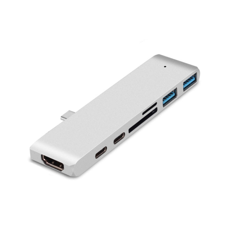Lisslune | TYPE-C to 4K HDMI HUB Docking Station TF/SD Card Reader for MacBook Pro (Silver)