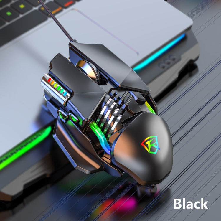 Lisslune | Y-FRUITFUL P3 6 Button RGB Lighting Adjustable Wired Mouse (Black)