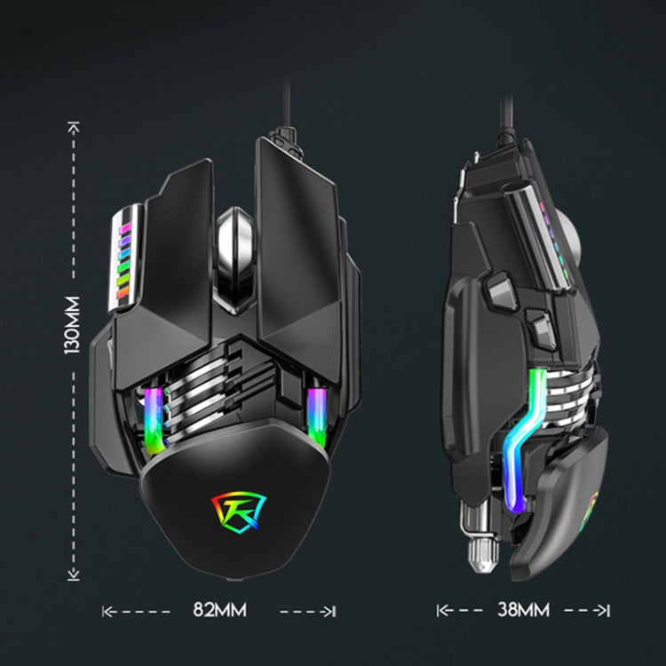Lisslune | Y-FRUITFUL P3 6 Buttons RGB Lighting Customizable Wired Mouse (White)