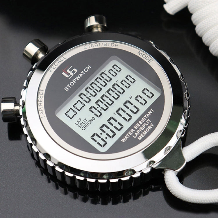 Lisslune | YS Metal Stopwatch 3 Rows Display Running Training Electronic Timer, Style: YS-5100 100 Memory