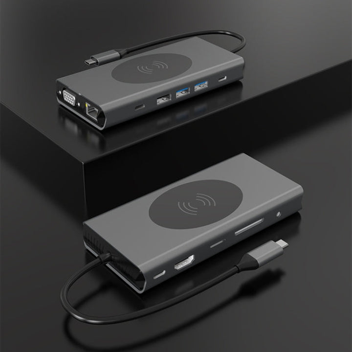 Lisslune | BX13V 13 In 1 Type-C Docking Station Wireless Charging Hub