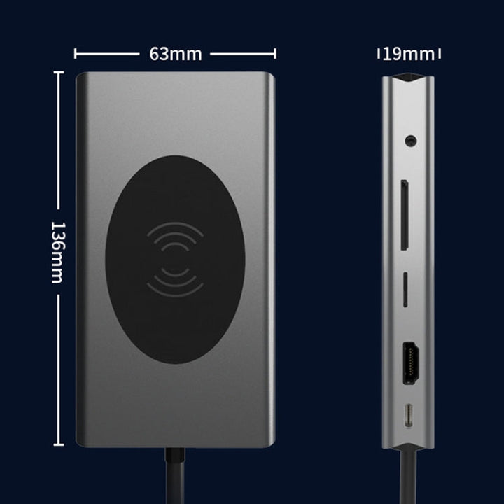 Lisslune | BX13V 13 In 1 Type-C Docking Station Wireless Charging Hub