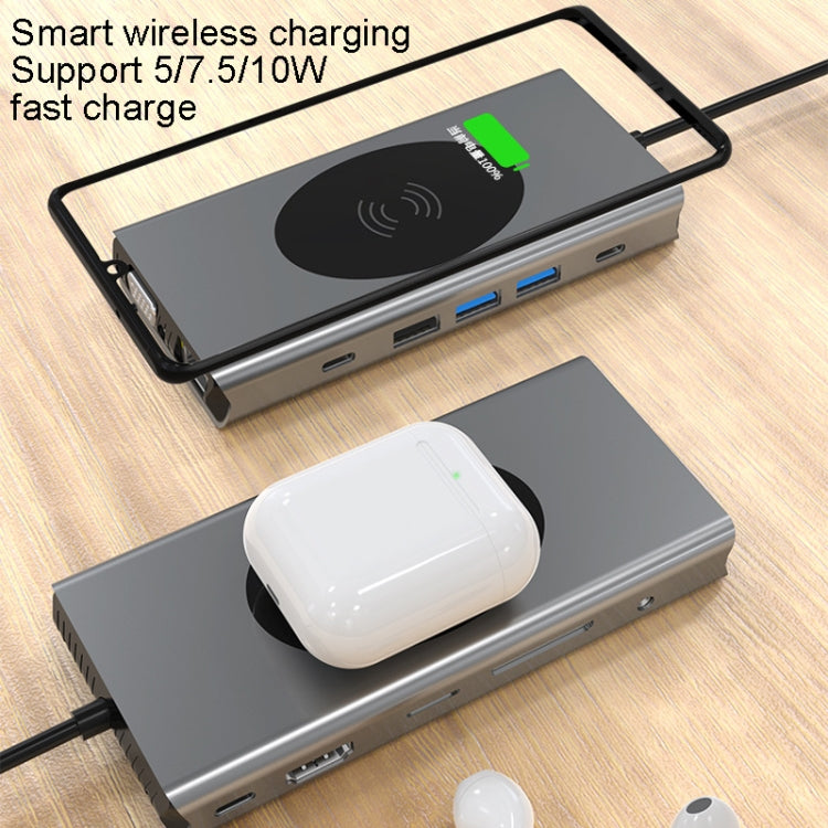 Lisslune | BX13V 13 In 1 Type-C Docking Station Wireless Charging Hub
