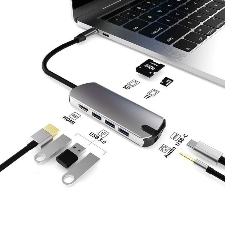 Lisslune | Type-C Expansion Dock 8 In 1 Laptop Converter USB HUB Hub