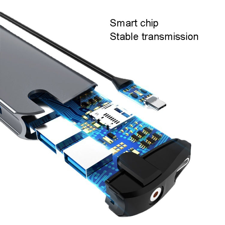Lisslune | Type-C Expansion Dock 8 In 1 Laptop Converter USB HUB Hub