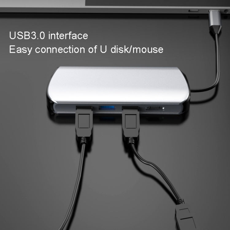 Lisslune | Type-C Expansion Dock 8 In 1 Laptop Converter USB HUB Hub