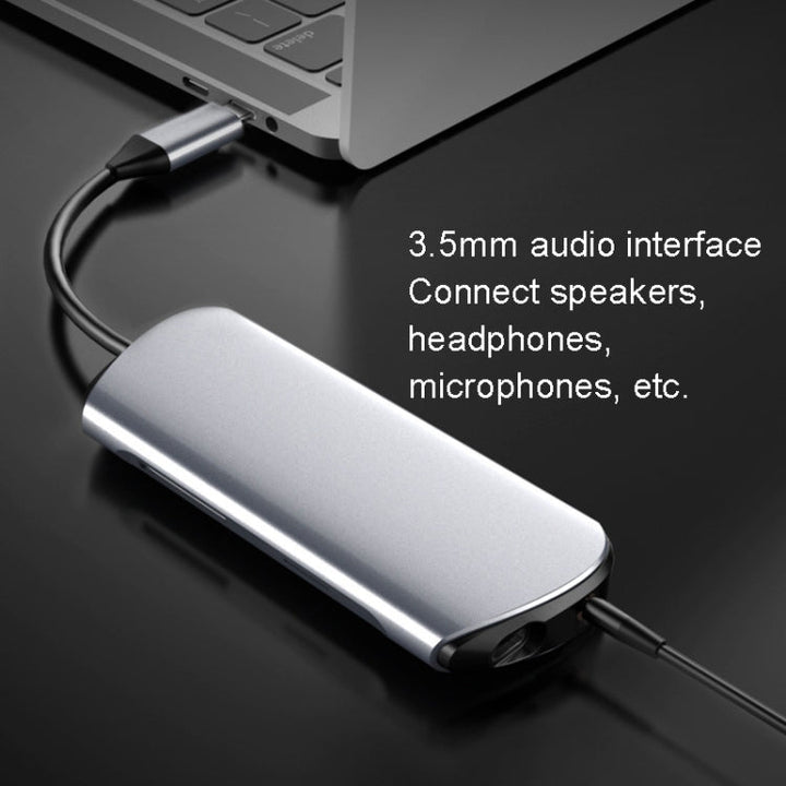 Lisslune | Type-C Expansion Dock 8 In 1 Laptop Converter USB HUB Hub