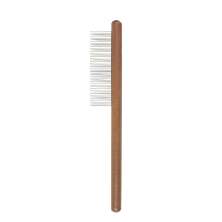 Cat Dog Solid Wood Comb for Removing Floating Hairs Pet Cleaning Care Flea Comb(A)