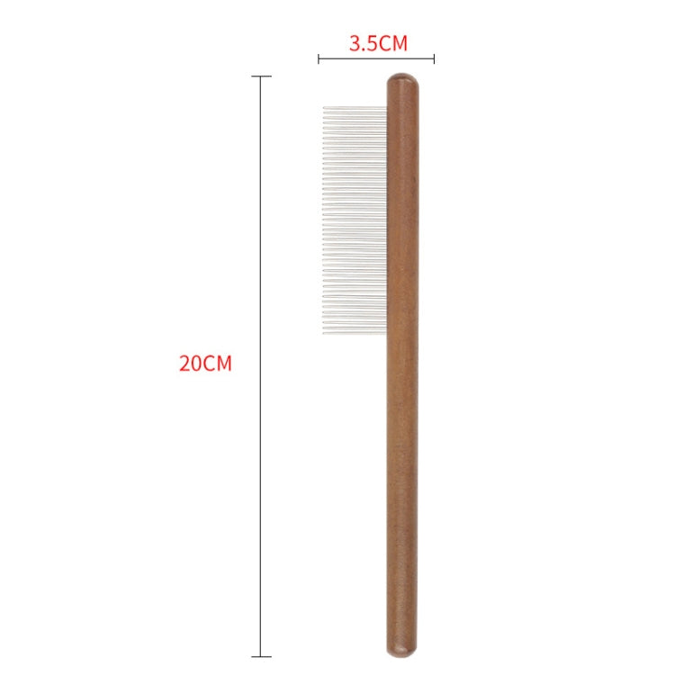 Cat Dog Solid Wood Comb for Removing Floating Hairs Pet Cleaning Care Flea Comb(A)