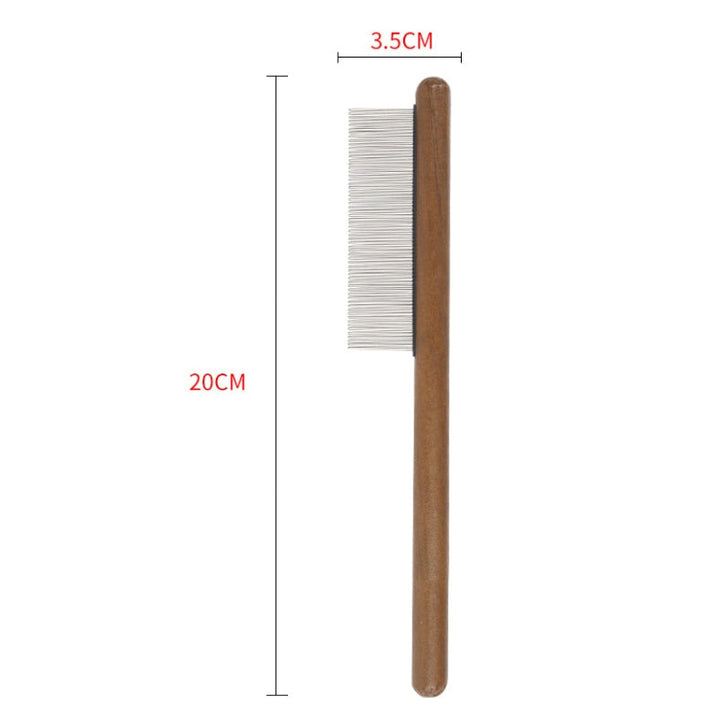 Cat Dog Solid Wood Comb for Removing Floating Hair Pet Cleaning Care Flea Comb(B)