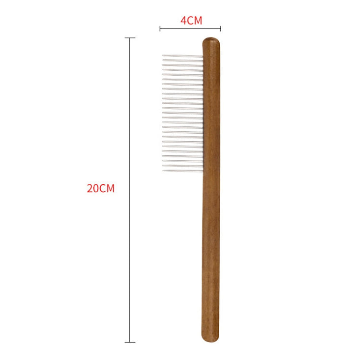 Cat Dog Solid Wood Comb for Removing Floating Hair Pet Cleaning Care Flea Comb(C)