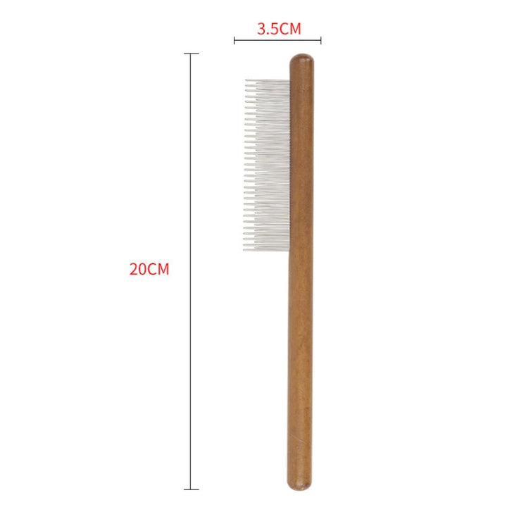 Cat Dog Solid Wood Comb for Removing Floating Hairs Pet Cleaning Care Flea Comb(D)