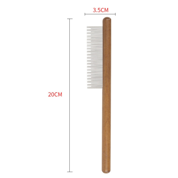 Cat Dog Solid Wood Comb for Removing Floating Hair Pet Cleaning Care Flea Comb(E)