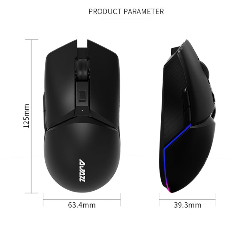 Lisslune | Ajazz I309Pro 1600 DPI 8 Buttons Dual-Mode Gaming Wireless Bluetooth Mouse (Black)