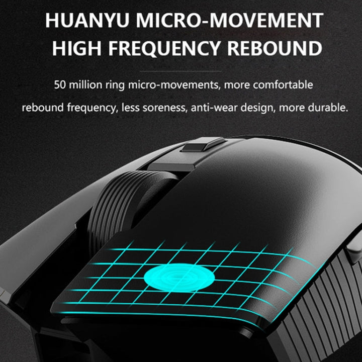 Lisslune | Ajazz I309Pro 1600 DPI 8 Buttons Dual-Mode Gaming Wireless Bluetooth Mouse (Black)
