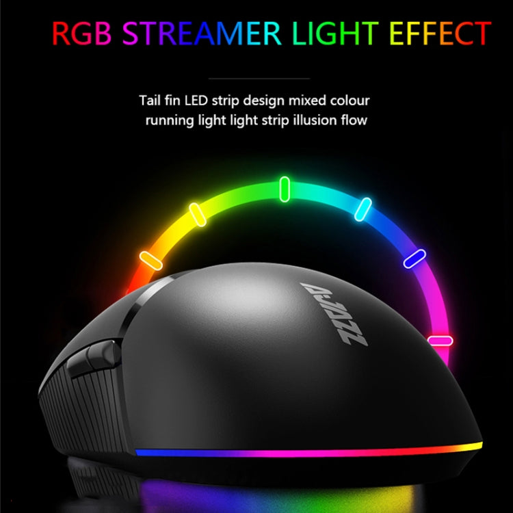 Lisslune | Ajazz I309Pro 1600 DPI 8 Buttons Dual-Mode Gaming Wireless Bluetooth Mouse (Black)