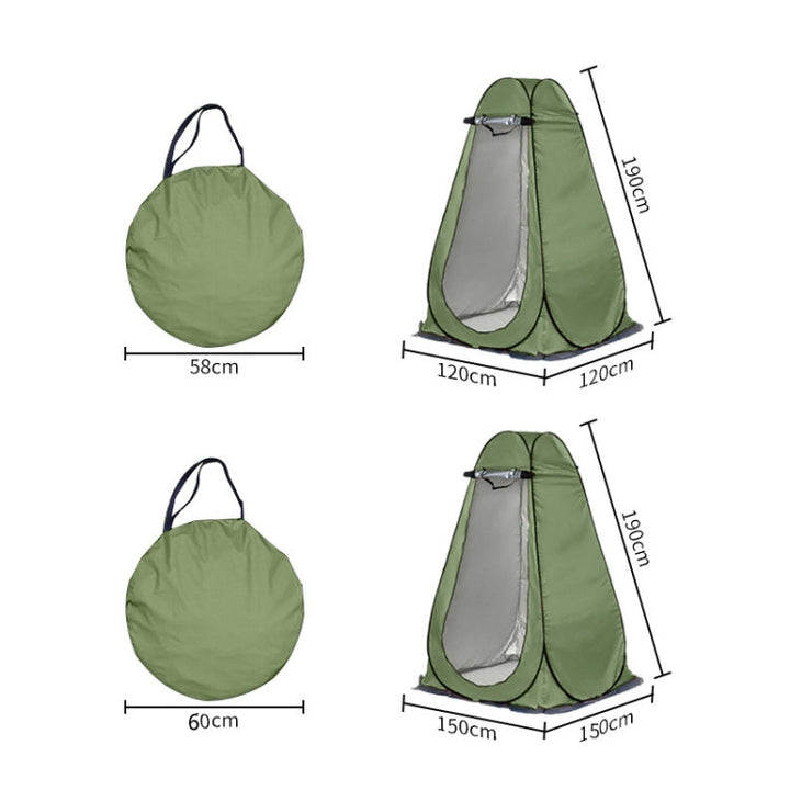 Lisslune | Outdoor Camping Toilet Tent Automatic Shower Tent, Style: Single Person (Olive Green)