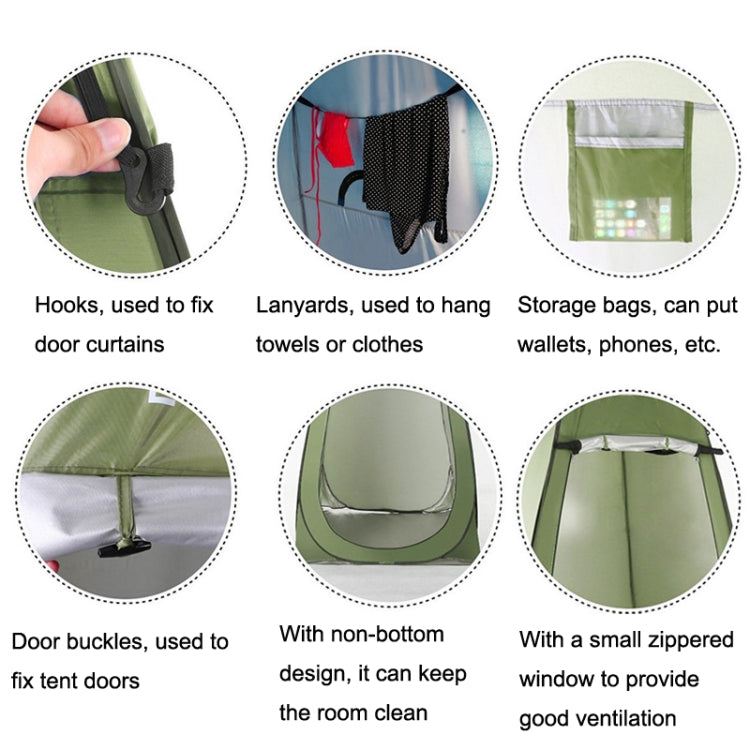 Lisslune | Outdoor Camping Toilet Tent Automatic Shower Tent, Style: Single Person (Olive Green)