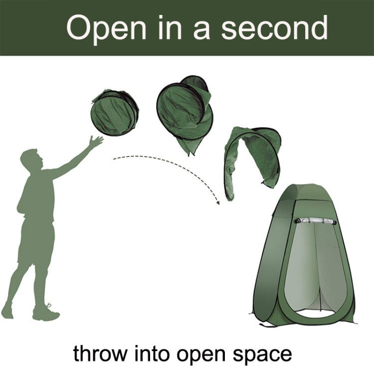 Lisslune | Outdoor Camping Toilet Tent Automatic Shower Tent, Style: Single Person (Olive Green)