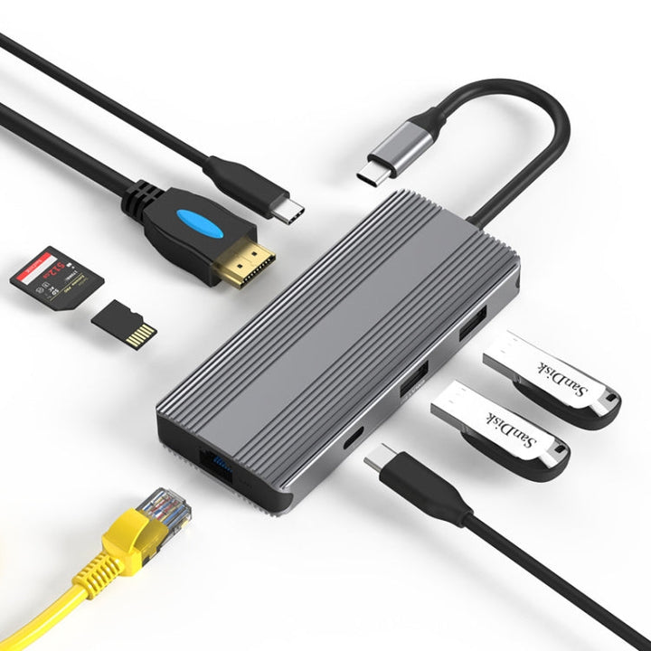 Lisslune | Blueendless 8K/30Hz Type-C to Gigabit Ethernet USB3.1 Docking Station (8 in 1)