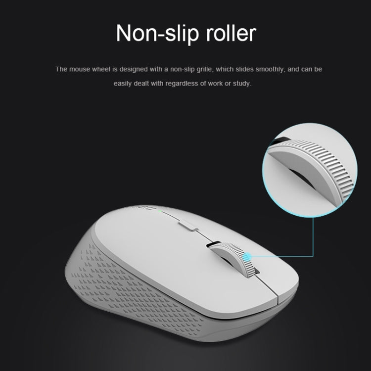 Lisslune | Rapoo M300G 1600DPI 3 Button Laptop Office Silent Wireless Bluetooth Mouse (Light Gray)