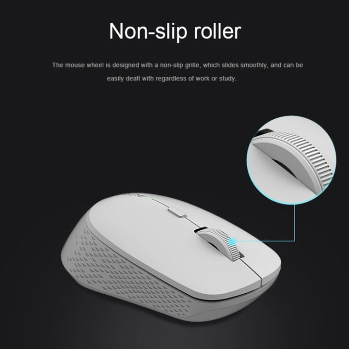 Lisslune | Rapoo M300G 1600DPI 3 Button Laptop Office Silent Wireless Bluetooth Mouse (Light Gray)