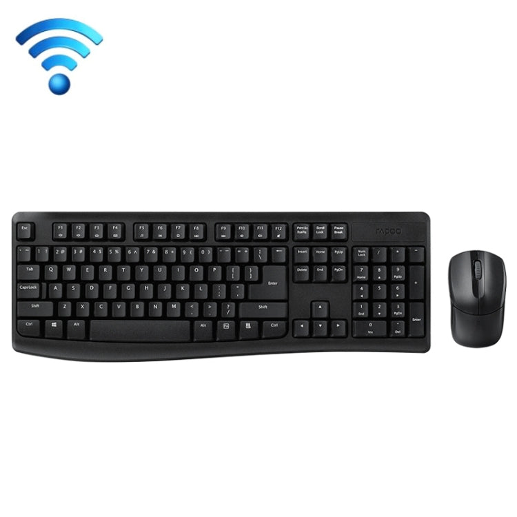 Lisslune | Rapoo X1800PRO 104 Key Waterproof Multimedia Wireless Keyboard Mouse Set (Black)