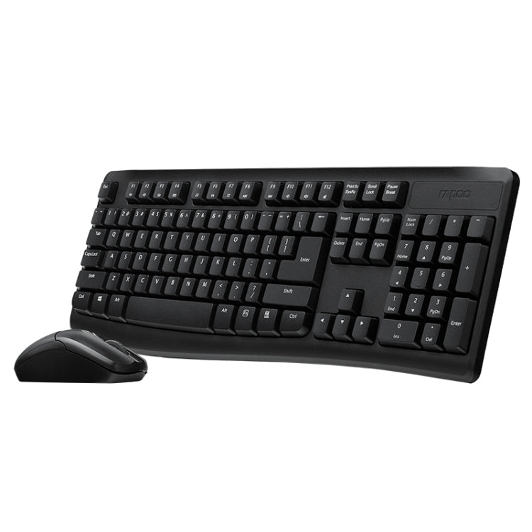 Lisslune | Rapoo X1800PRO 104 Key Waterproof Multimedia Wireless Keyboard Mouse Set (Black)