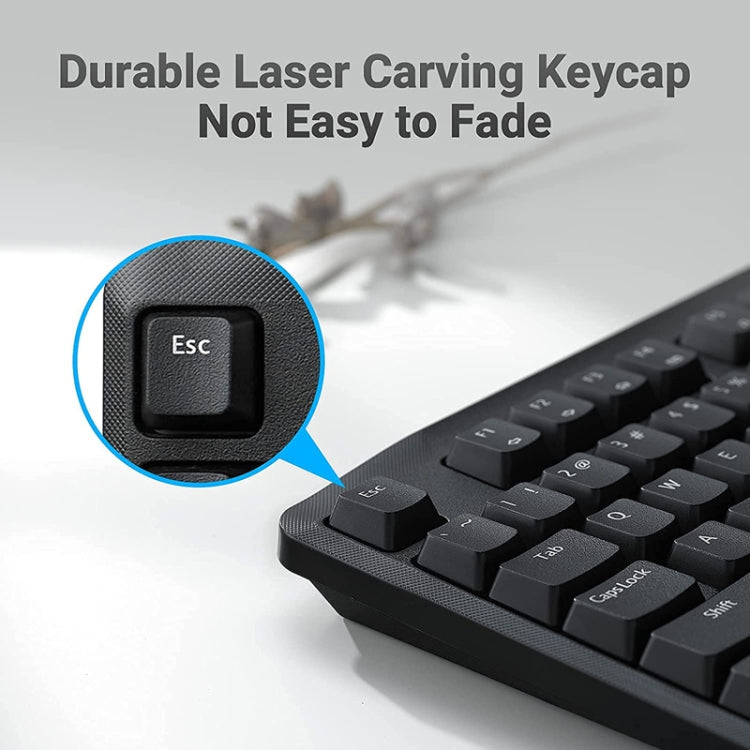 Lisslune | Rapoo X1800PRO 104 Key Waterproof Multimedia Wireless Keyboard Mouse Set (Black)