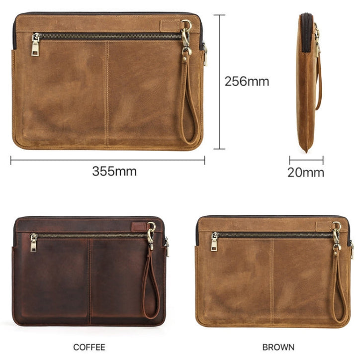 Lisslune | CONTACTS FAMILY Leather Laptop Case for Macbook Pro 14.2 Inch (Brown)