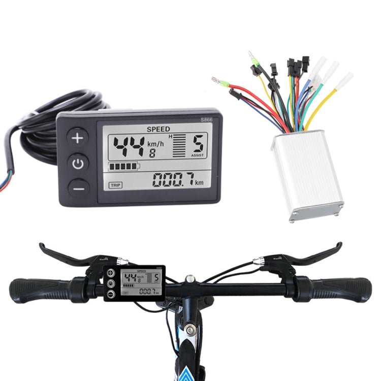 Lisslune | S866 A Typ Electric Bicycle Universal Electric Bicycle Dashboard Set, Specification: 36V / 48V